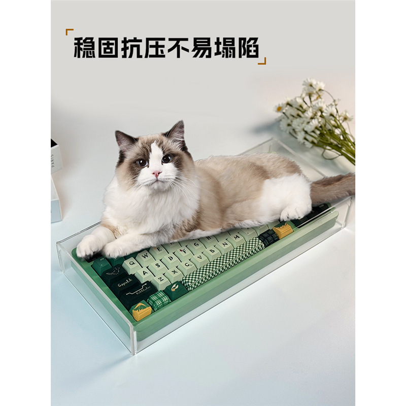 アクリルのキーボードのブラケットのデスクトップのキーボードのスタンドのコンピュータの腕の肘は事務室のコンピュータのデスクトップを支えて神器をタイプします。|undefined