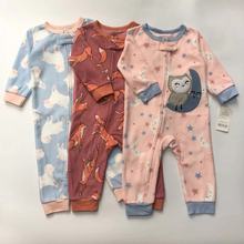 2025新款婴幼儿爬服连体衣摇粒绒保暖拉链外穿长袖哈衣秋冬外套