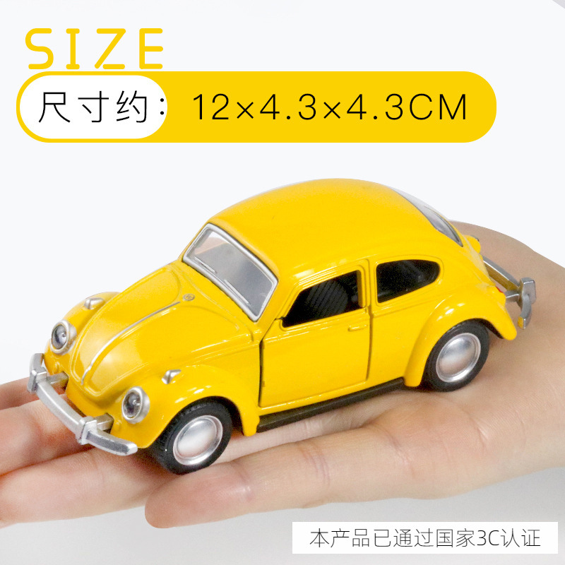Bulk alloy car model classic car door pull-back children's toy car cake decoration car ornaments