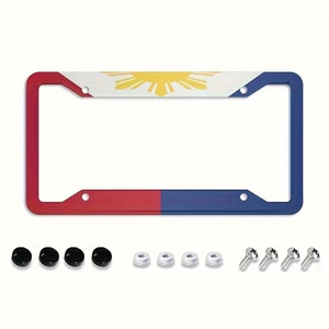 Cross-Border License Plate Frame Uv Printed License Plate Frame American License Plate Frame Fashion Trend American Standard Aluminum Alloy License Plate Frame