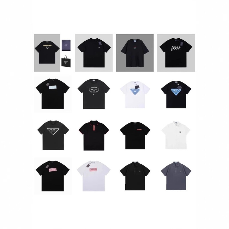 Pula's short-sleeve T-shirt series features a collection of designs with metallic triangle logos, offering luxurious and trendy T-shirts for both men and women, exclusively available for cross-border trade Pula's short-sleeve T-shirt series features a collection of designs with metallic triangle logos, offering luxurious and trendy T-shirts for both men and women, exclusively available for cross-border trade