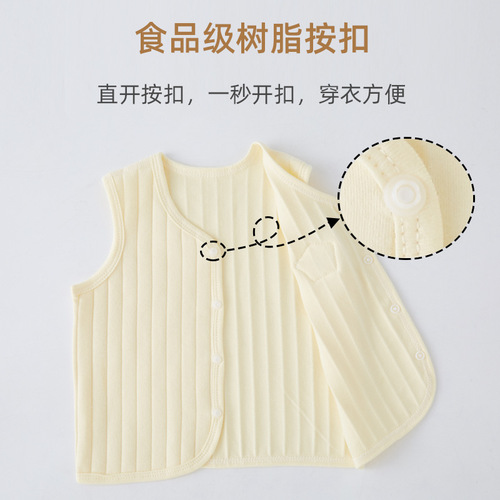 Infant vest children pure cotton spring and autumn outerwear baby thin newborn jacket boys small pony jacket girls backless top