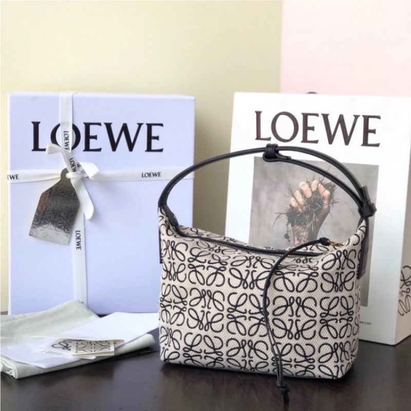 Lowe's New Lew Lunch Box Bag Jacquard Embroidered Lunch Bag Versatile Trendy Armpit Single Shoulder Women's Bag Satchel