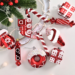 アマゾンクロスボーダー新型クリスマスツリーのペンダントメッキ異形ボールの色絵赤い手袋キャンディーのクリスマス装飾