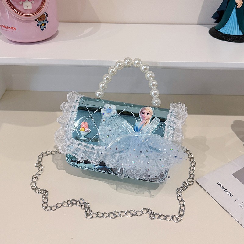 Bolsos infantiles, bolsos de moda princesa de perlas, bolsos de cambio de chicas lindas, bolsos de hombro de chicas