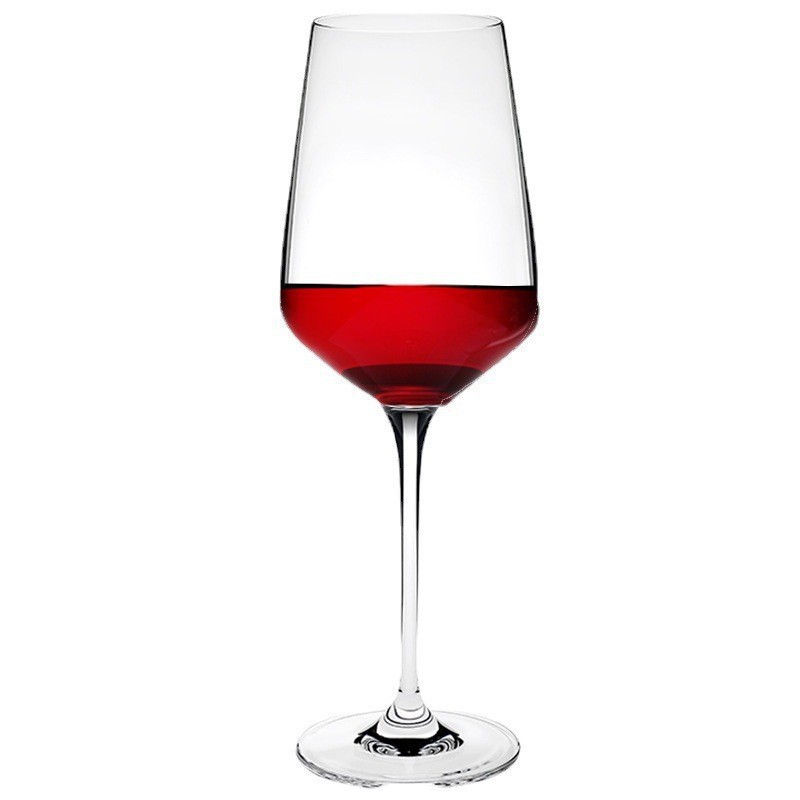 Vaso de vidrio de cristal europeo de vino tinto, vaso de pie alto casero, vaso de vino formado integralmente, vaso de vino extranjero