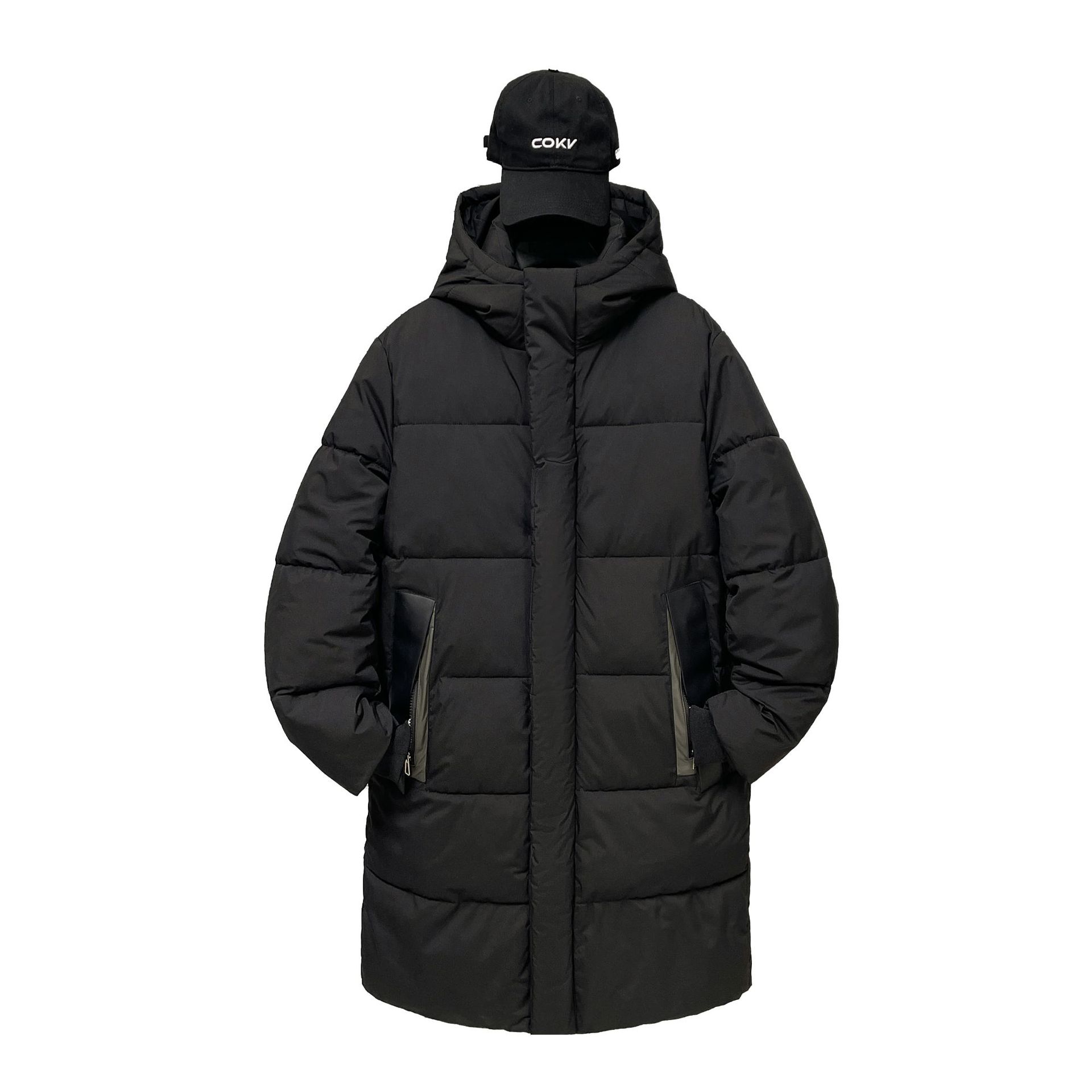 Otoño y invierno neutro suelto con capuchón para hombres y mujeres de tamaño grande comercio exterior chaqueta de algodón medio largo