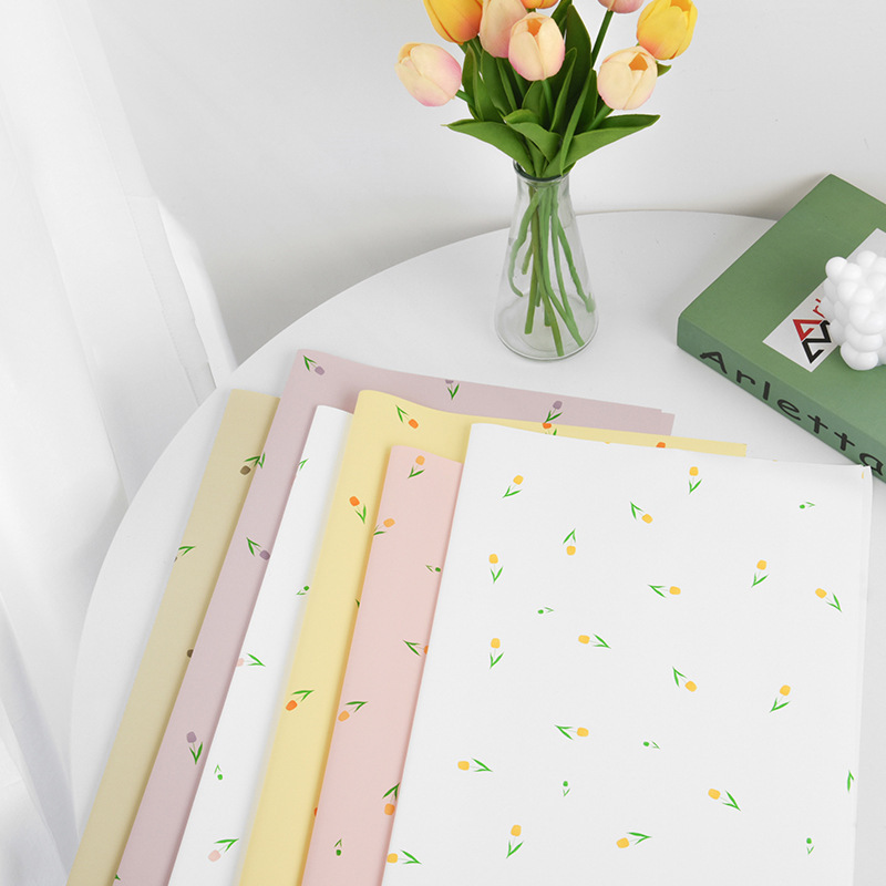 Flores de nuevo producto de papel de embalaje floral de dos colores florista paquete de flores de papel de embalaje de regalos materiales de embalaje