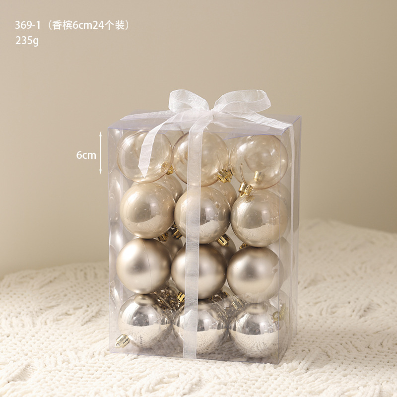 Champagne de alta gama traje blanco caja de regalo bola de Navidad decoración de árbol de Navidad colgante colgante bola pintada bola transparente