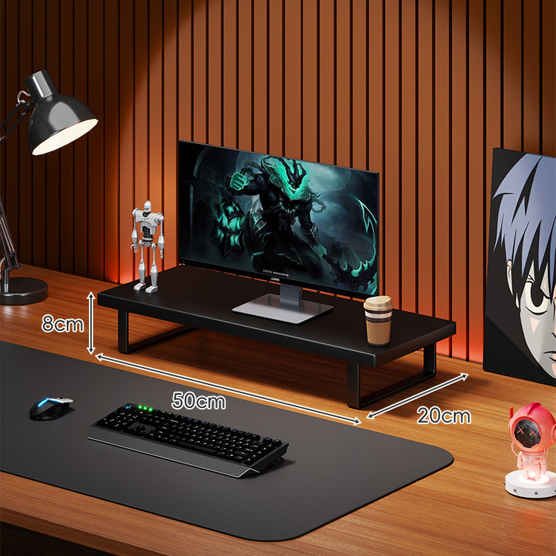 Soporte Elevador para Monitor de Computadora de Madera Organizador para Escritorio