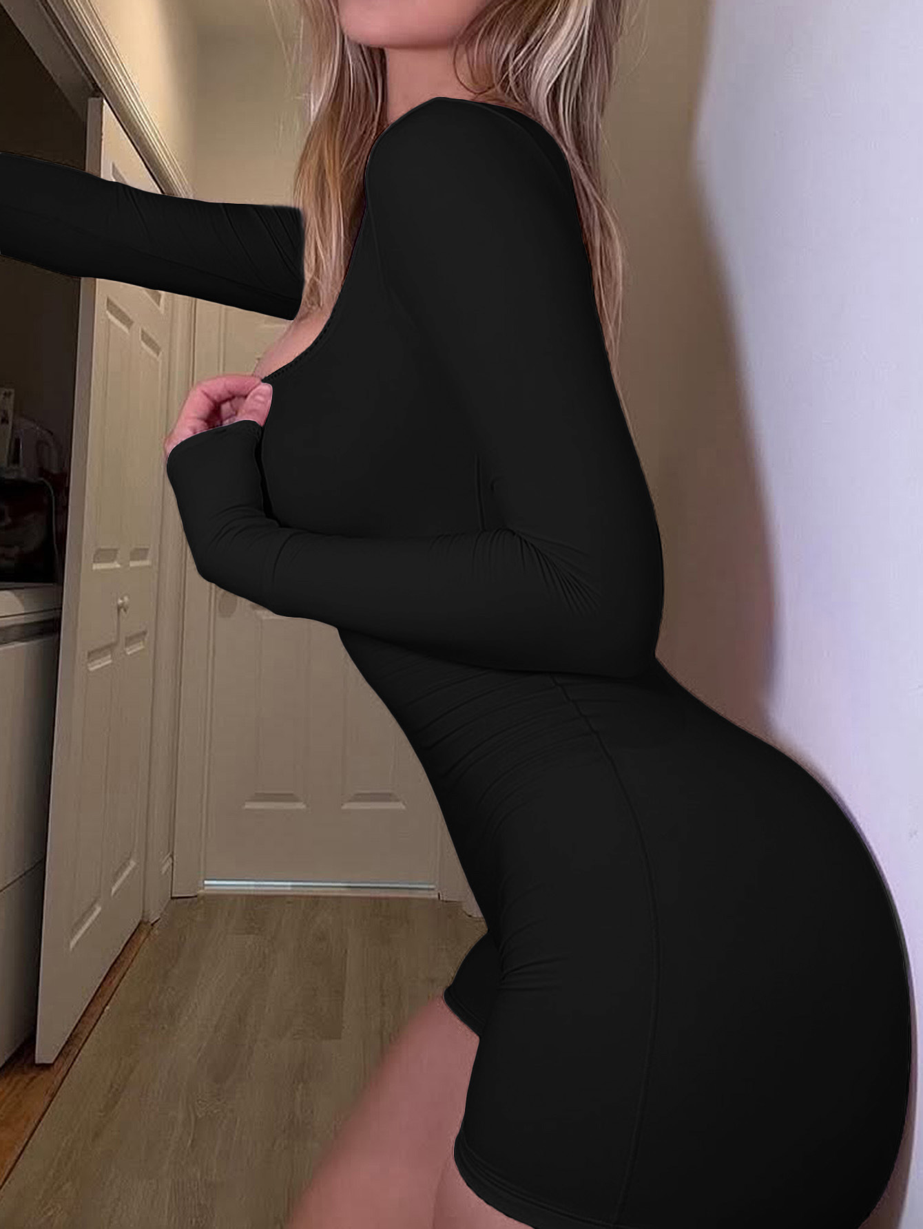 Women's Clothing Women's Long Sleeve Yoga Sports Jumpsuit Tight Fitting Shorts Style Autumn Winter Clothing Long Sleeve For Formal & Casual_ecoleips.com