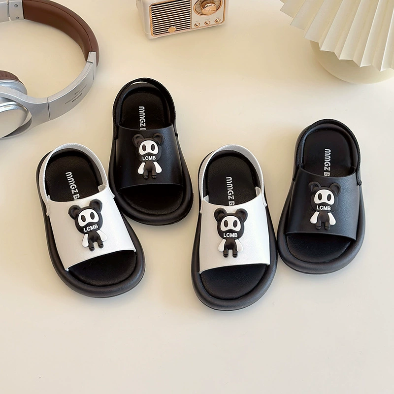 Детские сандалии милые детские мультфильмы мягкая подошва повседневная обувь 2025 лето новая детская нескользящая пляжная обувь прилив