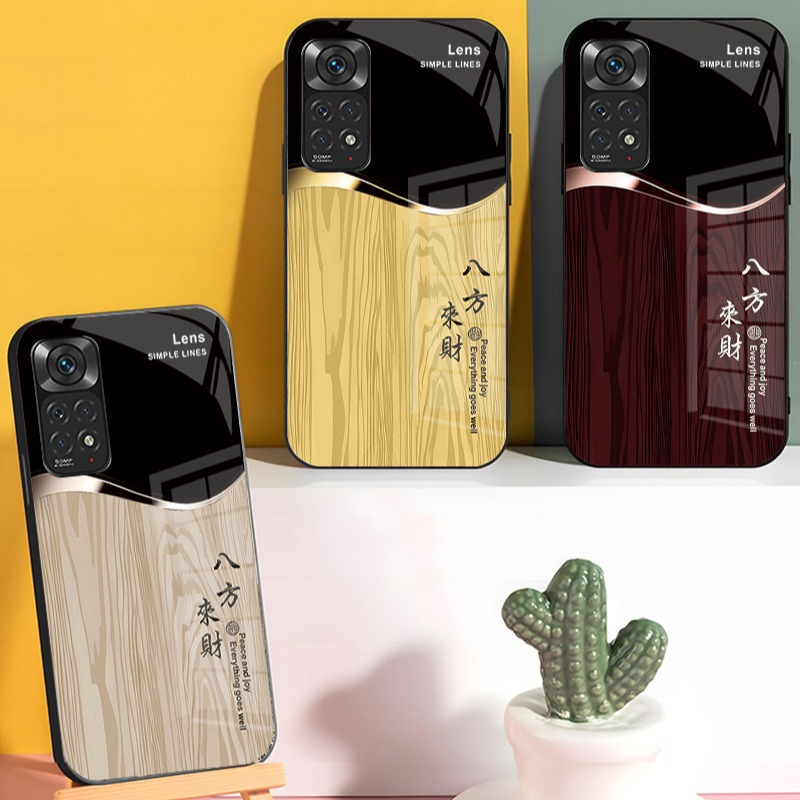 Applicable to red rice 7A Bafang Laicai K60 wood grain K30PRO all-inclusive anti-fall 6Pro glass shell Note8T curve