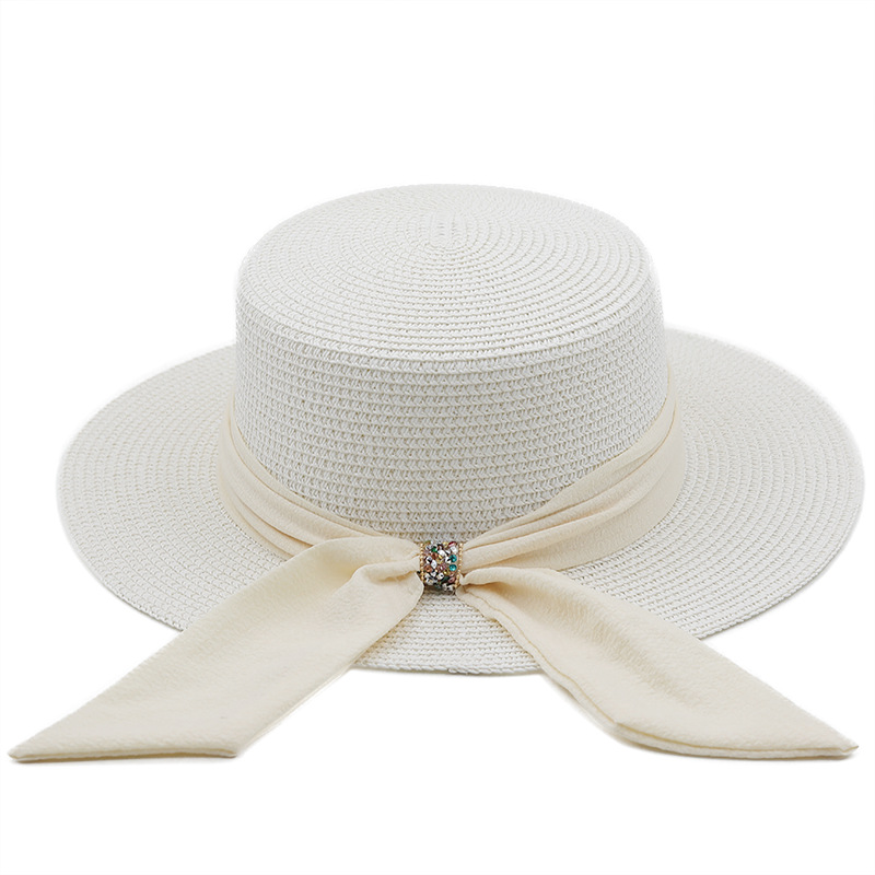 Fashion Retro Straw Hat Sun Protection Seaside Beach Hat Female Summer Big Edge display picture 2