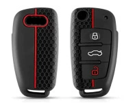 Audi A6A7 popular car key case, scratch-resistant and wear-resistant soft silicone, full-cover anti-drop remote control protective case (Car key bag) - audi