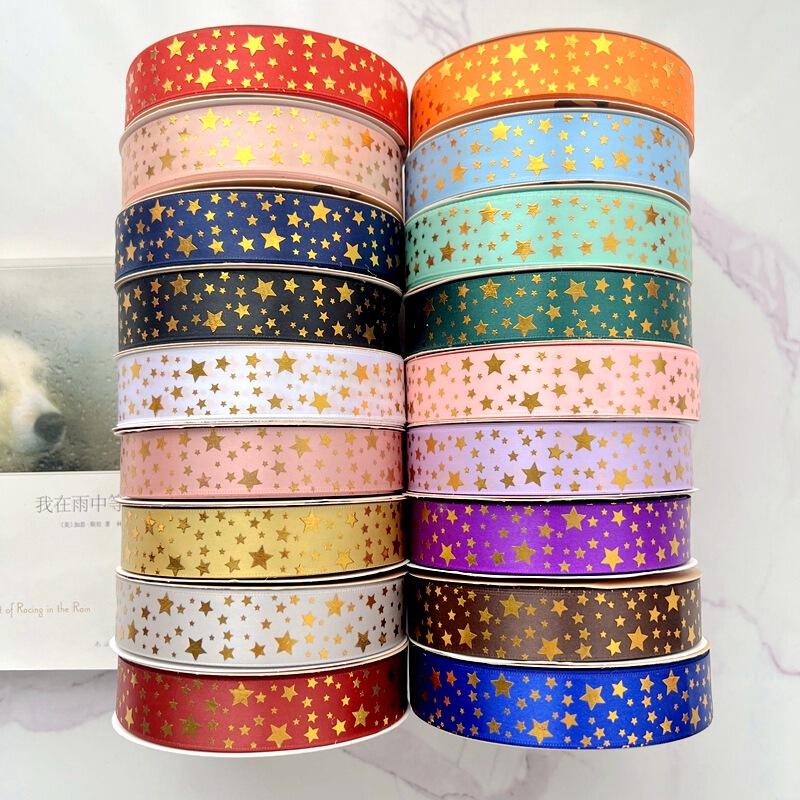2.5cm Gipsophila Bronzing Ribbon Polyester Bag Decorations Accessories Flower Packaging Ribbon Handmade DIY Material 2.5cm Gipsophila Bronzing Ribbon Polyester Bag Decorations Accessories Flower Packaging Ribbon Handmade DIY Material