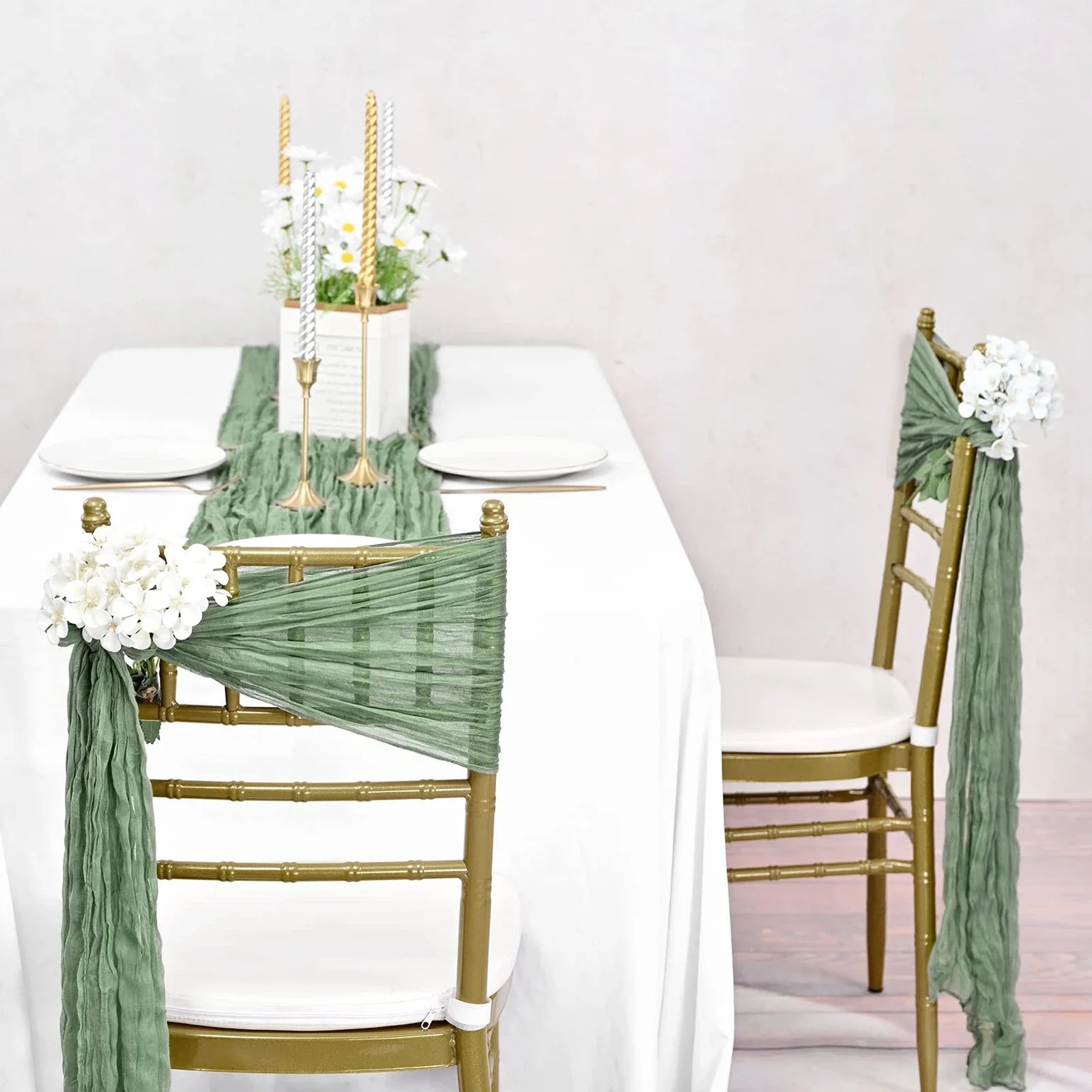 Flor de Bali cascada mariposa decoración de boda hotel decoración de reunión banquete cubierta de silla transfronteriza