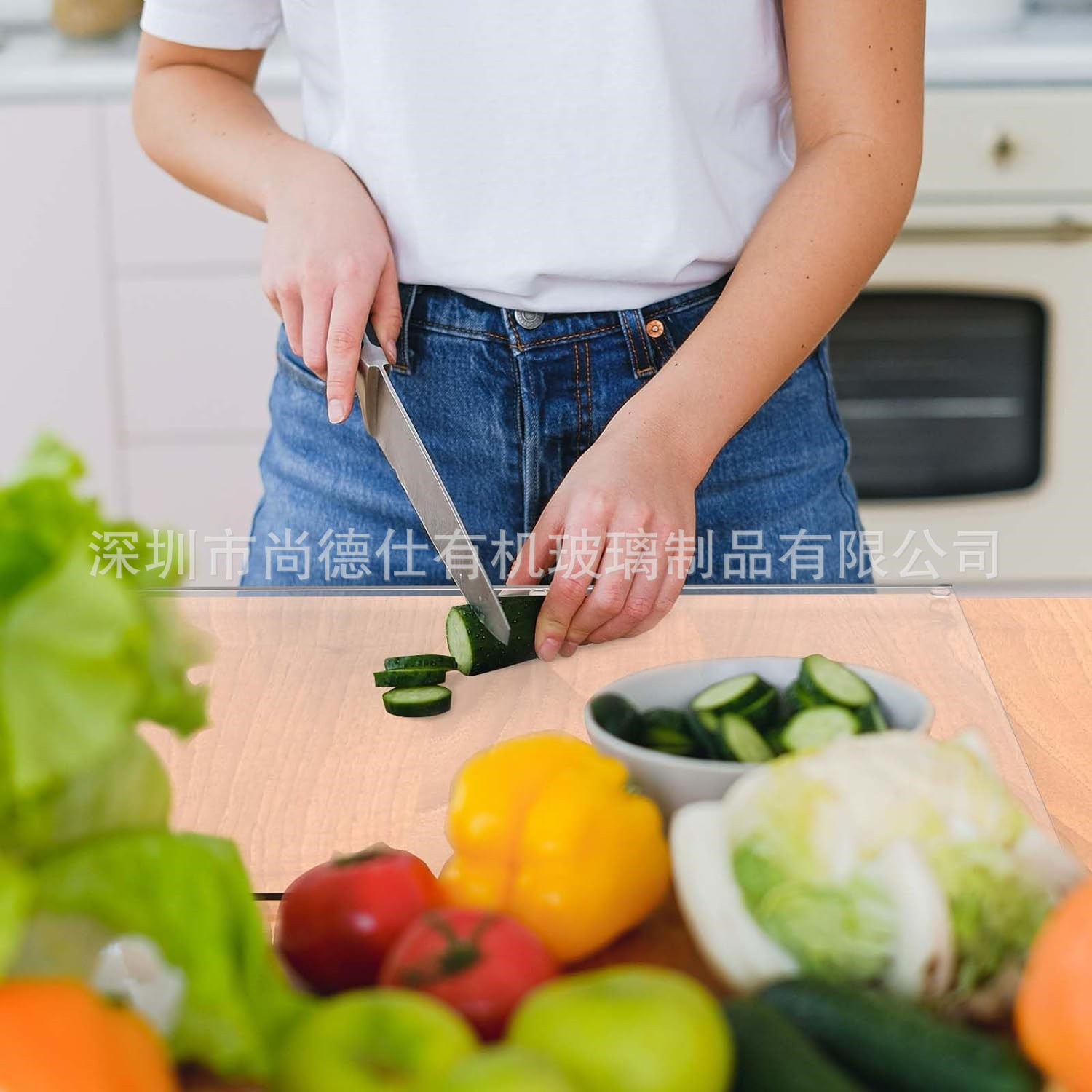 厨房柜台用亚克力切割板,唇切清板,工作台用防滑透明切板可配套