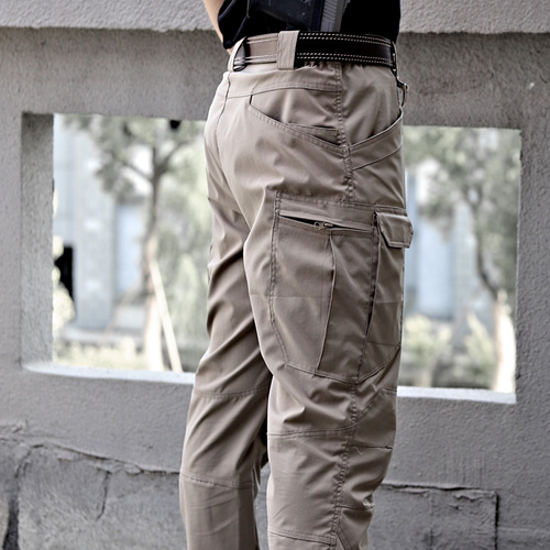 IX7 summer thin men's trousers outdoor breathable wear-resistant military trousers multifunctional pocket workwear nylon quick-drying trousers