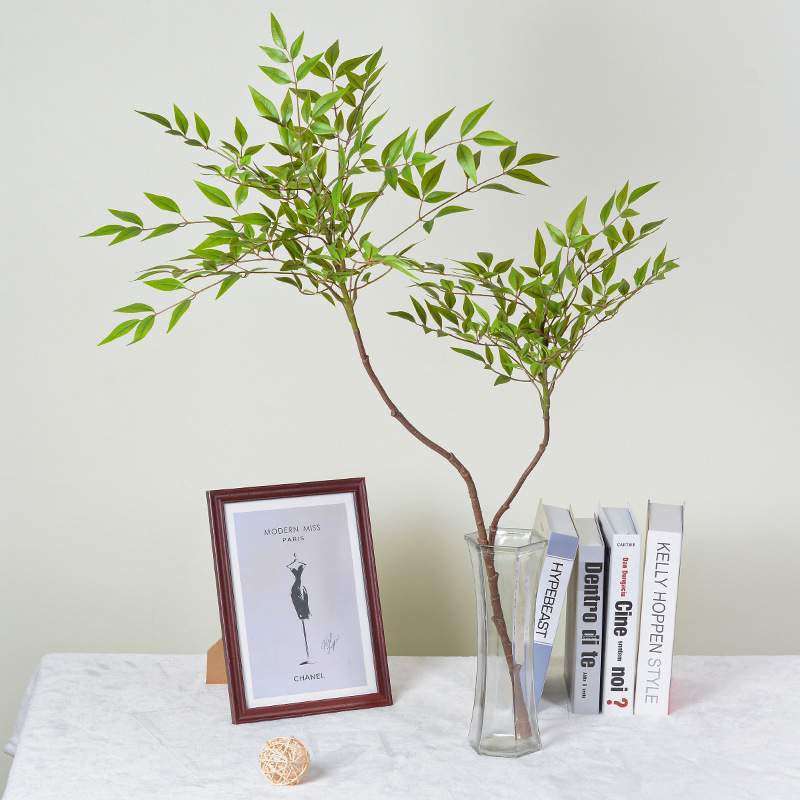 Simulation of Southern Magnolia lacquer wood branch new Chinese style indoor home decoration ornaments floral engineering window display simulation 