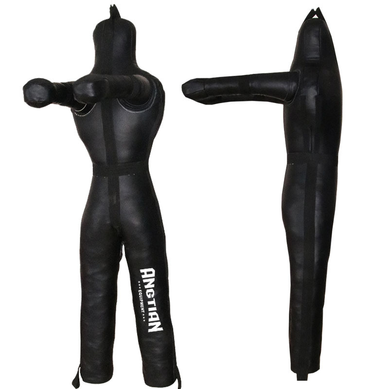 Angtian personalizado venta directa maniquí vertical maniquí de entrenamiento contra incendios maniquí MMA combinación de lucha libre muñeca Sanda muñeca arena