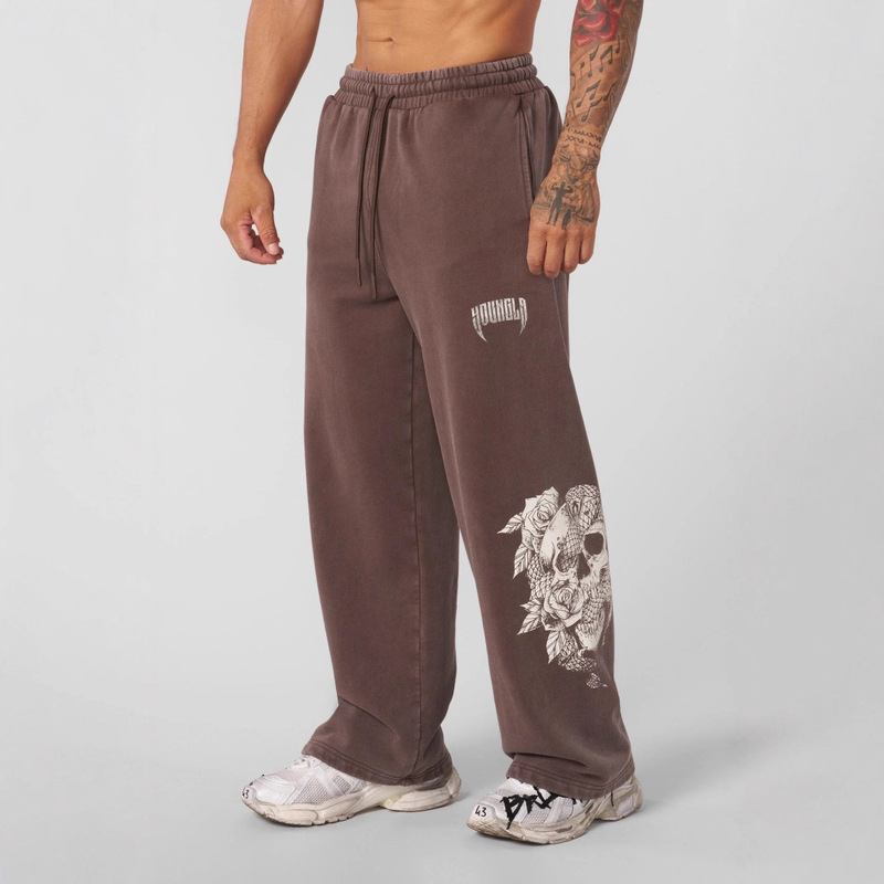 Youngla High Street Sweatpants Joggers Gym Sports Fitness Casual Straight Loose Long Pants Sports Casual