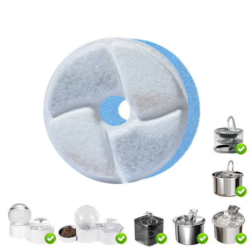 Filtro para mascotas, filtro para gatos, filtro de cabello, filtro de algodón, carbón activado, adaptación múltiple