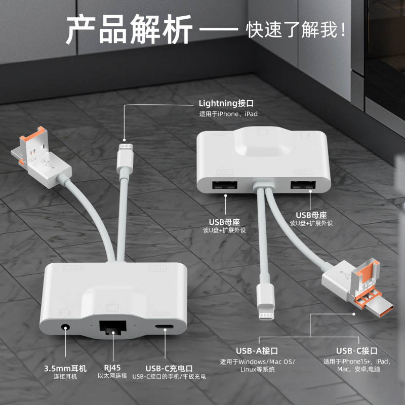 メーカーrj45イーサネット携帯電話アダプタusb + 充電百兆/ギガビット三合一ネット変換器|undefined