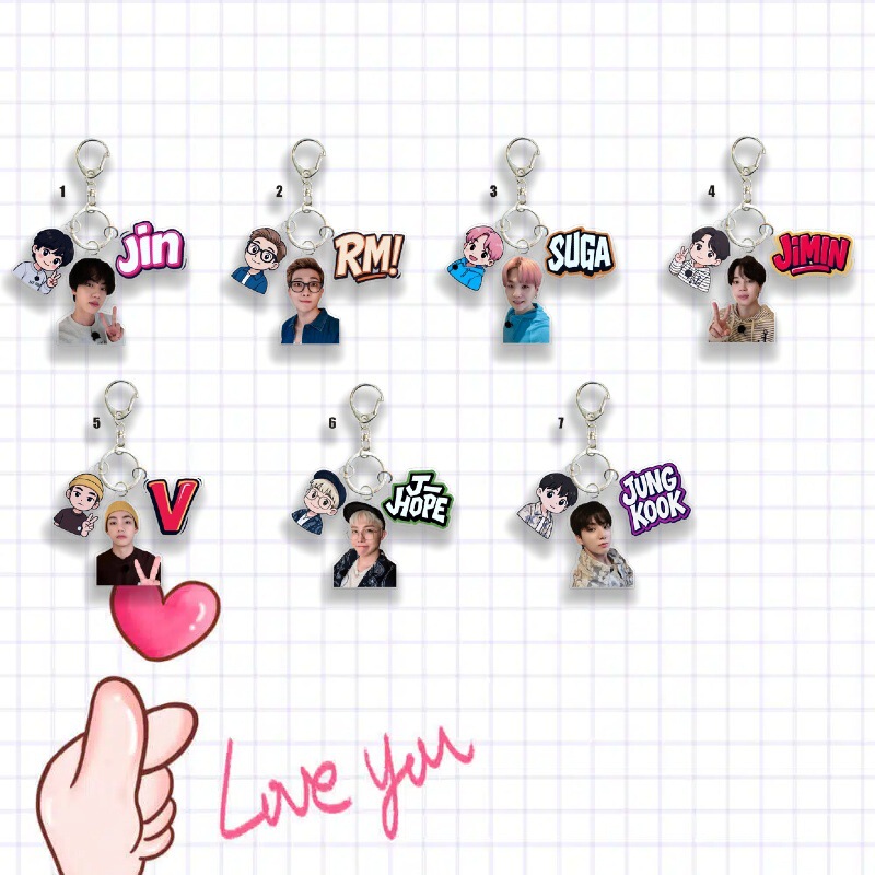 Original Bts Bts Kim Taehyung Jung Kook Kim Seok Jin Peripheral Pendant Bag Keychain 1635
