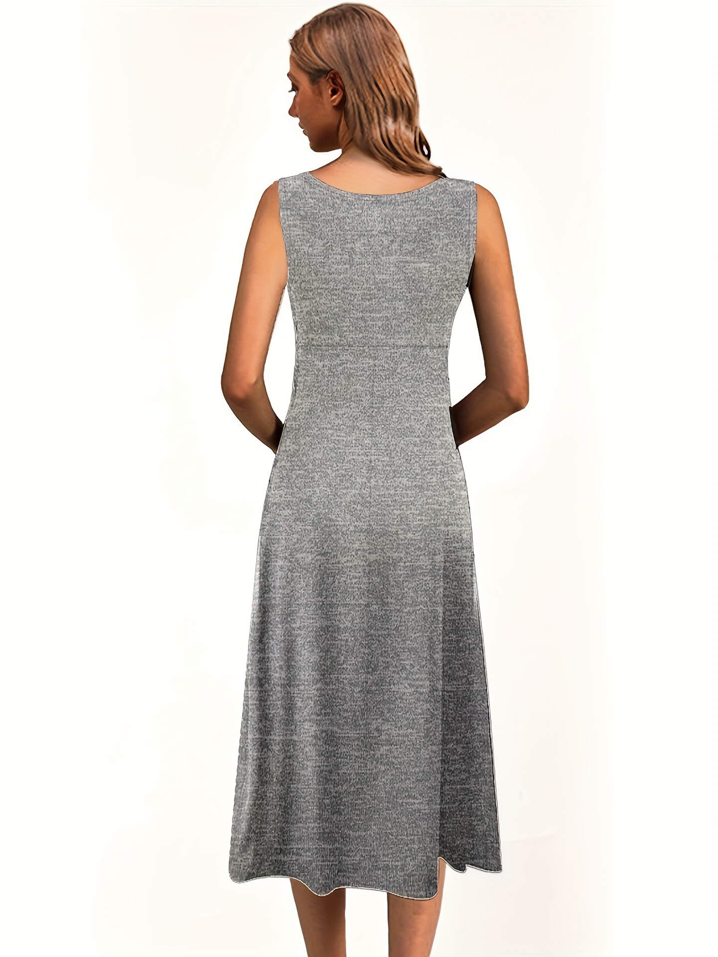 Solid Color Sleeveless Sexy Dress Slim Fit Women