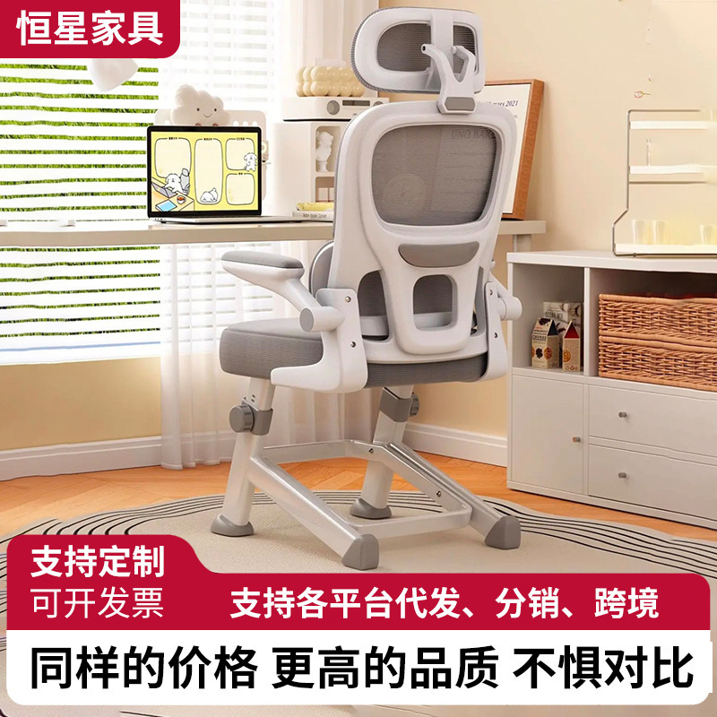 Study Chair for Teenagers, Suitable for Middle and High School Students, with Adjustable Height, Comfortable for Home Use, Dormitory Desk Chair