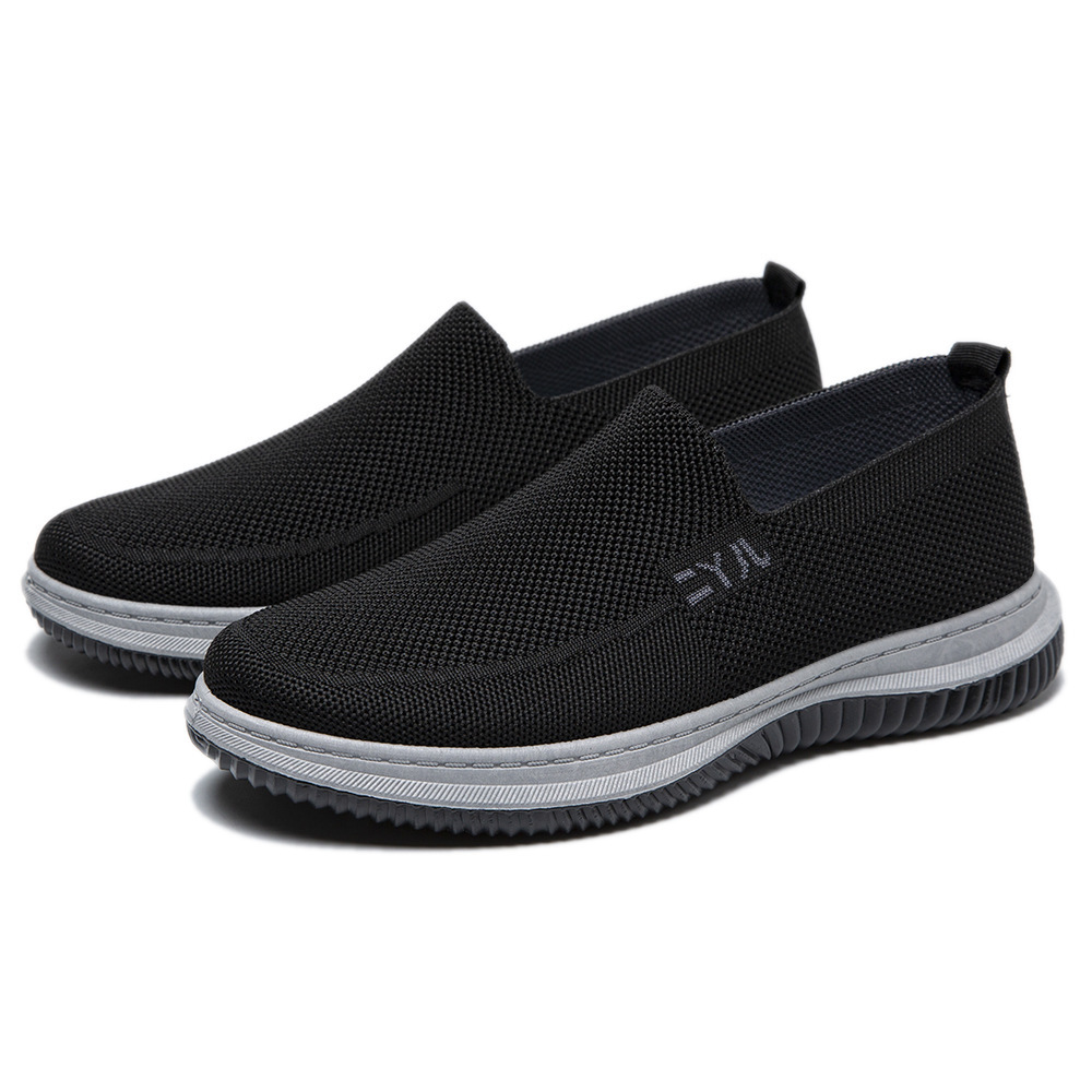 Zapatos deportivos de hombre verano nuevos zapatos de hombre transpirables de tela de malla superficial, zapatos casuales de hombre con un pedal