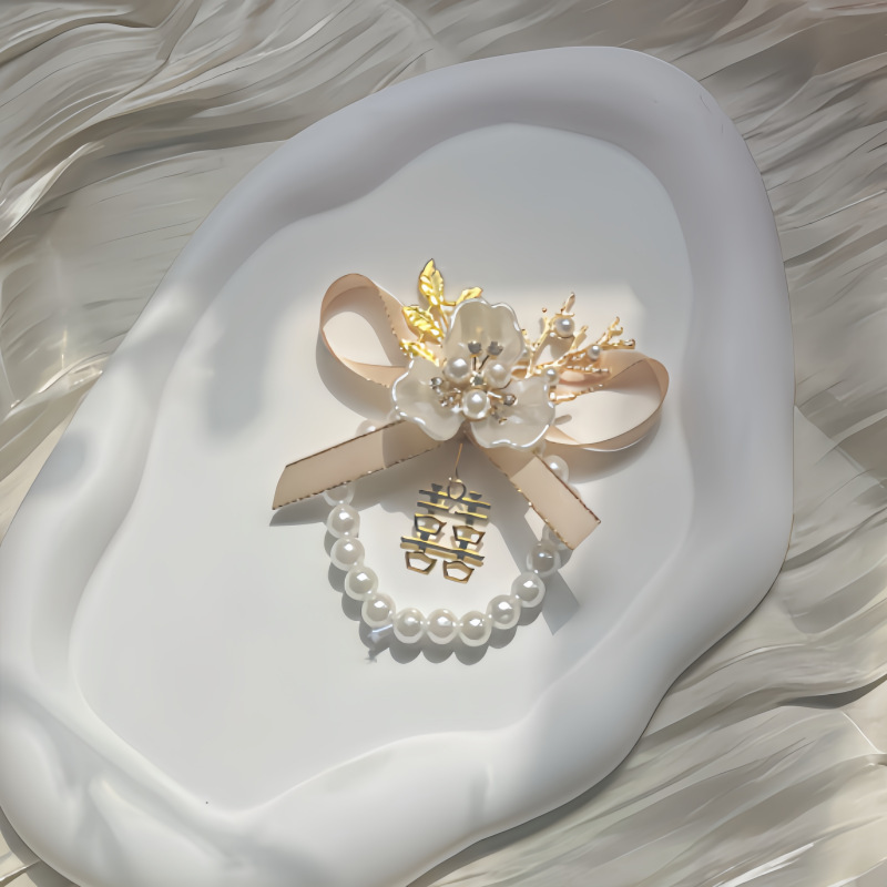 結婚式のブライズメイドの手首の花ピンクのバラの花の姉妹グループブレスレットフラワーウェディング用品ブライズメイドグループハンドフラワーウェディングクロス|undefined