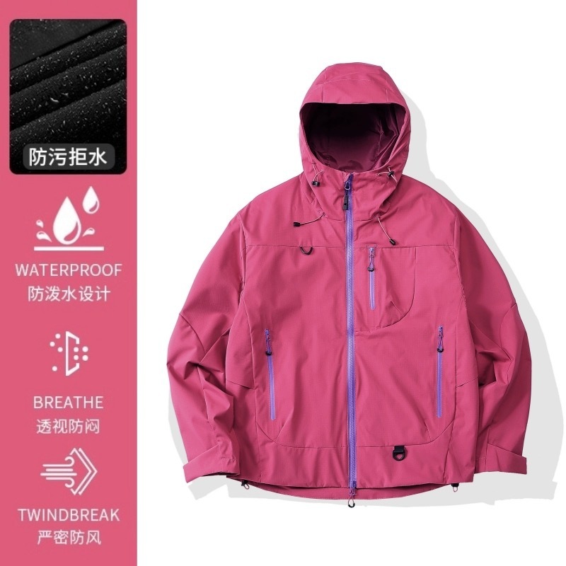 Kongshanyu アウトドアジャケット女性の秋と冬ハードシェル防風防水スリーインワンジャケットフード付き登山ジャケット男性 25|undefined
