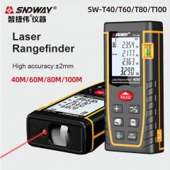 SNDWAY Shendawei レーザー距離計 SW-T100/T40 赤外線距離計巻尺電子定規英語
