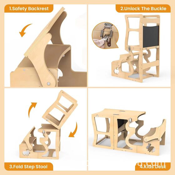 Creative solid wood children's step stool household baby hand washing ladder bathroom washstand footstool wooden children's stool