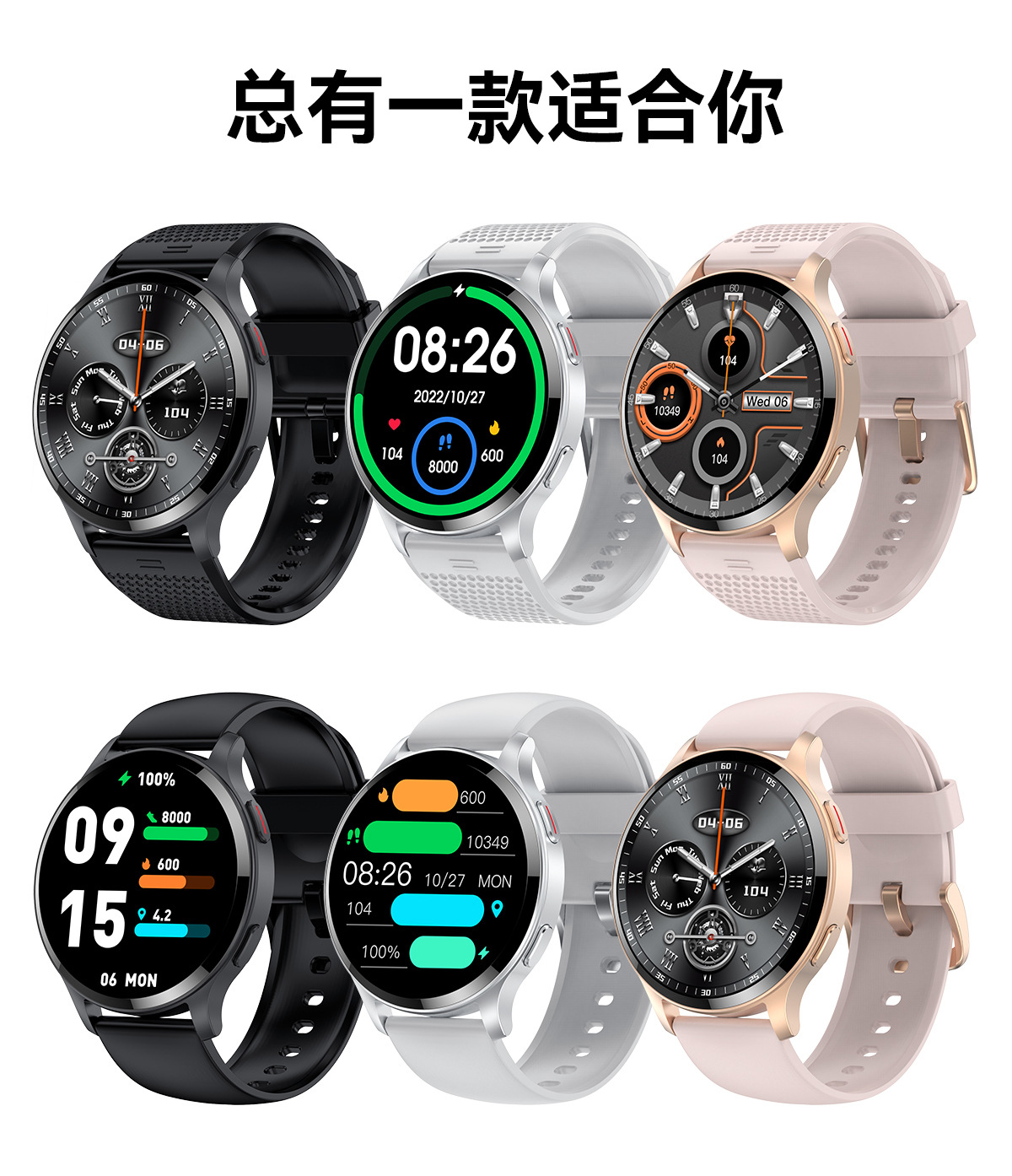 Amazon LW77 Smart Waterproof Watch for Men and Women, 1.43 Round Screen, Bluetooth Calling, Message Phone, Heart Rate Monitor