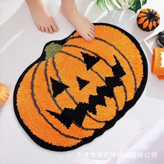 クロスボーダークモの巣ハロウィン模造カシミヤフロアマットホームリビングルーム寝室装飾マットバスルーム吸水性ノンスリップカーペット