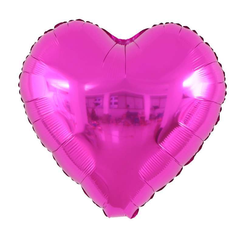 Venta al por mayor de fábrica de 18 pulgadas monocromo en forma de corazón estrella de cinco puntas amor globo de película de aluminio globo de papel de aluminio globo de fiesta de cumpleaños globo