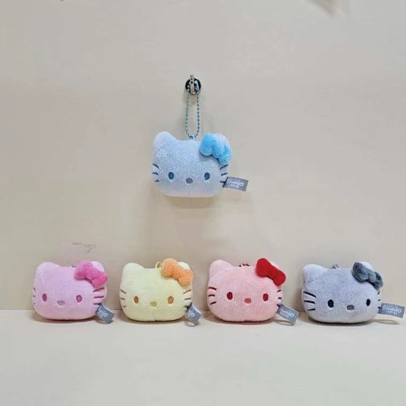 正版韩版 三丽鸥头像 Kitty 毛绒迷你挂件5cm 多彩挂饰|undefined
