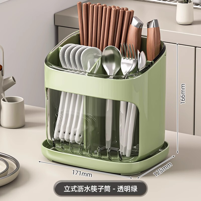 高級新箸筒収納ボックス壁掛け家庭用キッチンクイックスプーン排水ラック箸かご箸ケージ|undefined