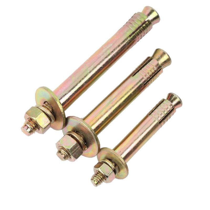 4.8级电梯膨胀螺丝加长吊顶电梯拉爆螺丝重型壁虎镀彩锌膨胀螺栓