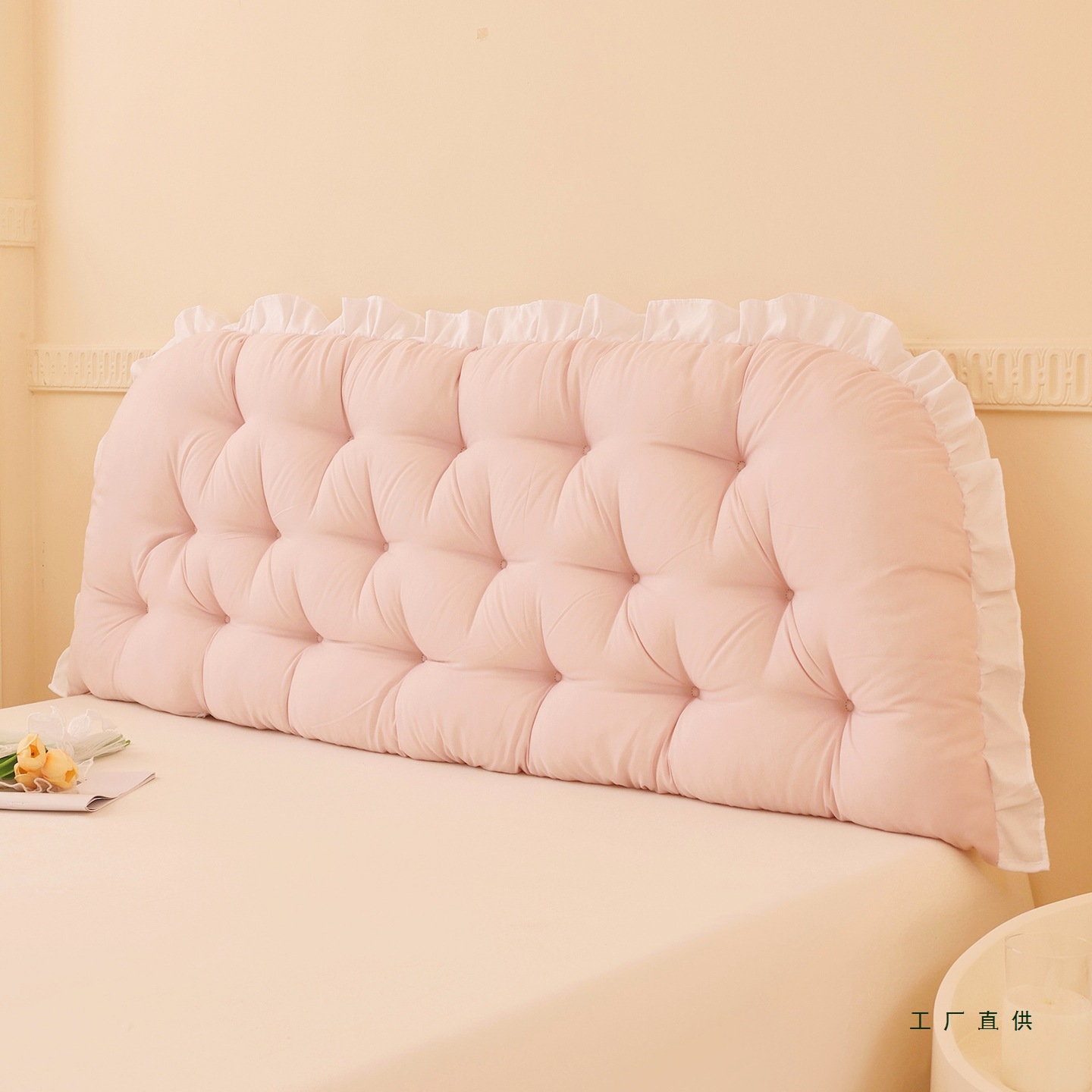 Tatami Bedside Soft Backrest Kidsren's Baffle Solid Wood Bed Anti-Collision Cushion Bedroom Bed Pillow Waist Protector Bed Cushion