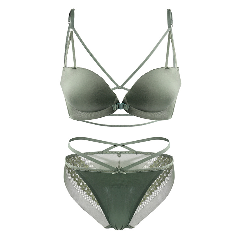 Caliente 3511 frente hebilla sujetador traje inalámbrico sexy pequeño pecho push up ajustable de cierre de mama belleza ropa interior para mujeres