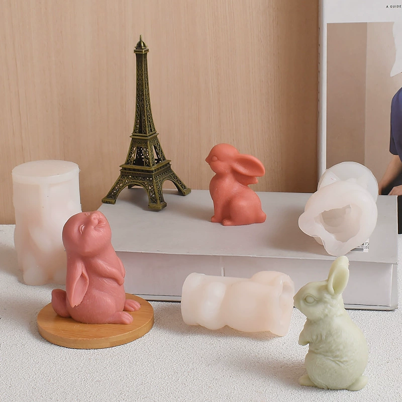 Объёмная заяц, ароматерапия, свеча, симпатичная силиконовая форма 3D, DIY, милые животные