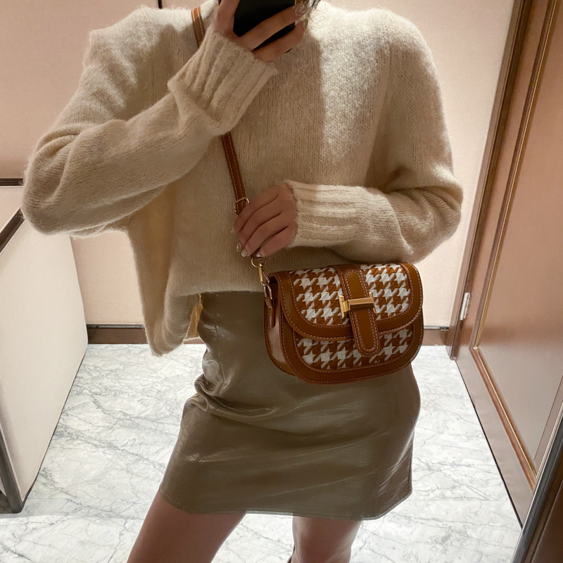Checked Houndstooth Personalized Daily Commuter Women's Bag