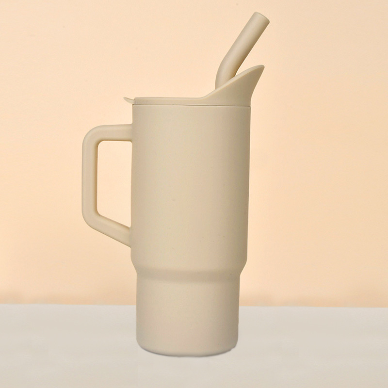 Tazas de silicona transfronterizas para niños más de 6 meses, tazas de boca de pato para bebés, tazas de paja resistentes a la asfixia, venta directa de fabricantes