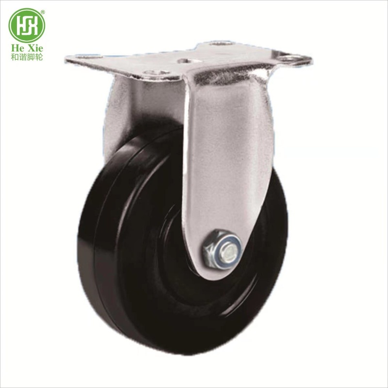 Medium-sized anti-static casters, black rubber wheels 3 inches 4 inches 5 inches conductive wheels, 10.6-9 order of magnitude anti-static wheels