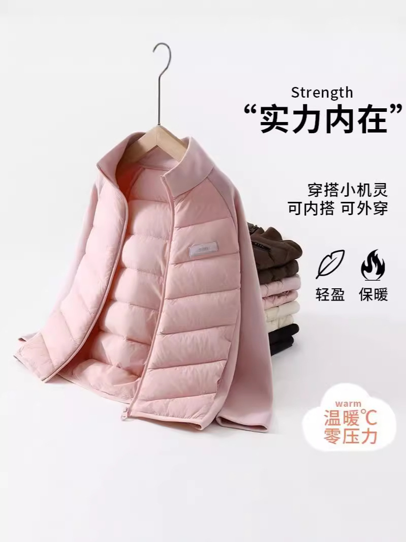 2024 winter new girls‘ down feather liner lightweight warm children‘s western style fluffy coat cotton-padded jacket source worker
