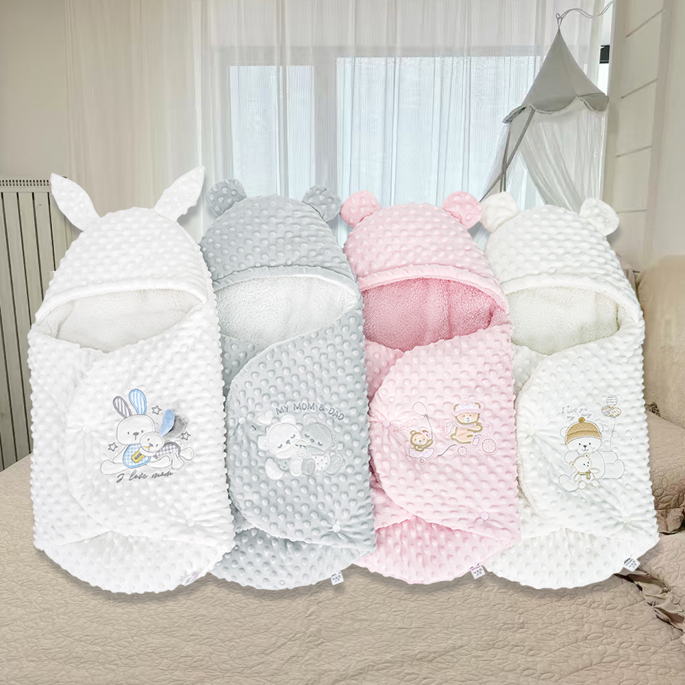 Bolsa de dormir ultra suave recién nacida calmante frijoles pelusa abrazo bebé otoño invierno pelusa dormir nido grueso manta 2025 nuevo